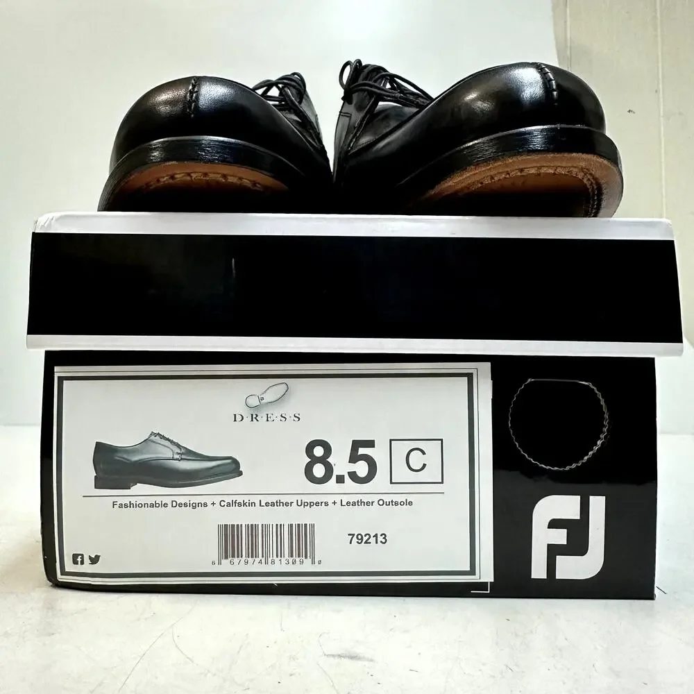 NIB Rancourt & Co. x FootJoy Split Toe Derby Dress Shoe Black Calf 79213 8.5 C